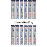 Mikro Kalem Uçları 0,7 mm 75 mm Uzunlukta 12 Adet Dayanıklı ve Hassas Yazım İçin