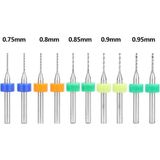 Mikro Karbür Pcb Matkap Ucu Metal Cnc Sondaj 10LU Set 0.75-0.95MM - Altın