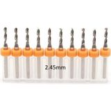 Mikro Karbür Pcb Matkap Ucu Metal Cnc Sondaj 10LU Set 2.45MM - Altın