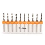 Mikro Karbür PCB Matkap Ucu Metal CNC Sondaj 10lu Set 2.45mm