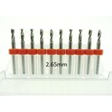 Mikro Karbür Pcb Matkap Ucu Metal Cnc Sondaj 10LU Set 2.65MM - Altın