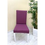 Mikro Kumaş Lastikli Kaymaz Esnek Sandalye Koruyucu Örtü - Gülkurusu - Dört Adet - 40 x 40 cm - Gül Kurusu