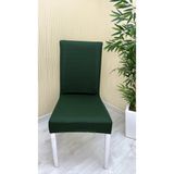 Mikro Kumaş Lastikli Kaymaz Esnek Sandalye Koruyucu Örtü - Zümrüt Yeşili - Üç Adet - 40 x 40 cm