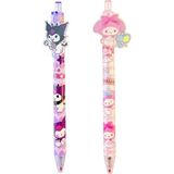 Mikro Kuromi My Melody 2li Jel Tükenmez Kalem Seti - Açık Mor - Pembe