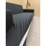 Mikro Lastikli Kaymaz Elastik Koruyucu Giydirme Koltuk Örtüsü - Antrasit - 3+3+2 (3 Parça Set) - 10 x 10 cm