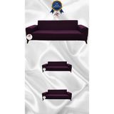 Mikro Lastikli Kaymaz Elastik Koruyucu Giydirme Koltuk Örtüsü - Fuşya - 3+2+2 (3 Parça Set) - 10 x 10 cm