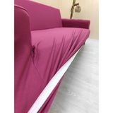 Mikro Lastikli Kaymaz Elastik Koruyucu Giydirme Koltuk Örtüsü - Gülkurusu - 3+3+1+1 (4 Parça Set) - 10 x 10 cm - Gül Kurusu