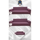 Mikro Lastikli Kaymaz Elastik Koruyucu Giydirme Koltuk Örtüsü - Gülkurusu - 3+3+2 (3 Parça Set) - 10 x 10 cm - Gül Kurusu
