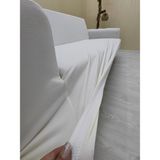 Mikro Lastikli Kaymaz Elastik Koruyucu Giydirme Koltuk Örtüsü - Krem - 3+3+1+1 (4 Parça Set) - 10 x 10 cm