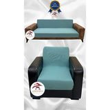 Mikro Lastikli Kaymaz Elastik Koruyucu Kolsuz Koltuk Örtüsü - Mint - 3+1 (2 Parça Set) - 10 x 10 cm - Mint Yeşili