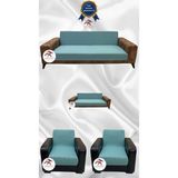Mikro Lastikli Kaymaz Elastik Koruyucu Kolsuz Koltuk Örtüsü - Mint - 3+2+1+1 (4 Parça Set) - 10 x 10 cm - Mint Yeşili