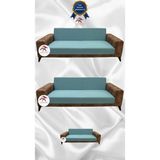 Mikro Lastikli Kaymaz Elastik Koruyucu Kolsuz Koltuk Örtüsü - Mint - 3+3+2 (3 Parça Set) - 10 x 10 cm - Mint Yeşili