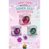 Mikro Magical Unicorn Stres Çarkı Gibi Dönen Unicorn Temalı Küp Silgi