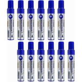 Mikro Mavi Permanent Markör Marker Kesik Uçlu Koli Kalemi Mavi 10 mm Mr-6010 12 Adet