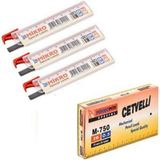 Mikro Min 0.5 mm Cetvelli Kalem Ucu 75 mm Mikro Uç 3 Adet - standart - Siyah