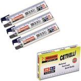 Mikro Min 0.7 mm Cetvelli Kalem Ucu 75 mm Mikro Uç 3 Adet - standart - Siyah