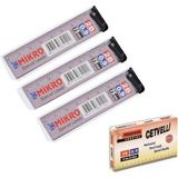 Mikro Min 0.9 mm Cetvelli Kalem Ucu 75 mm Mikro Uç 3 Adet - standart - Siyah