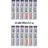 Mikro Min Kalem Ucu 0.7 Uc 2b Dereceli Cetvelli - 12 Li Paket - 0.7 x Standart x Siyah