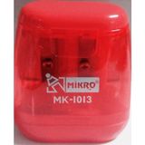 Mikro Mk 1013 2 Bıçaklı Hazneli Kurumalı Kalemtraş 2 ADET - Kiremit Kırmızı - 1 Adet