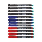 Mikro MK-419 M Silgili Permanent Marker 4 Mavi 4 Kırmızı 4 Siyah CD Kalemi Ergonomik Tasarım