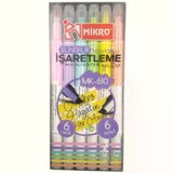 Mıkro Mk-610-24 Sılınebılır Fosforlu Kalem 6 Lı