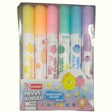 Mıkro MK-612-12 Meyve Kokulu Fosforlu Kalem 6 Lı
