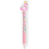 Mikro MP-520 Pembe Beyaz 0.7 mm Flamingo Başlıklı Yandan Basmalı Versatil Kalem