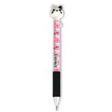 Mikro MP-522 Beyaz Kedi Başlıklı Pembe 0,7 mm Yandan Basmalı Versatil Kalem
