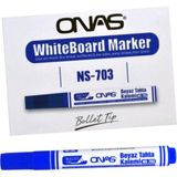 Mikro Onas NS-703 Beyaz Tahta Kalemi 12 Li Paket - Mavi