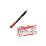 Mikro Permanent Marker Silgili Cd Kalemi 12li Kırmızı