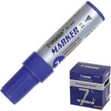 Mikro Permanent Markör Marker Kesik Uçlu Koli Kalemi Mavi 7 mm MR-6010 1 Adet