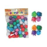 Mikro Ponpon Simli 20 Mm Renkli Sanatsal Malzeme PGC-20 100 Adet Eğlenceli Kullanım İçin