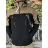 Mikro Taktikal Tactikal Softjel Içipolar Sıvı ve Rüzgar Geçirmez Outdoor Kışlık Mont Kapüşon Fermuarlı - 4XL - Bej