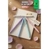 Mikro x Dekomus Pastel Touch Collection "2 Adet" 0.7 mm Uçlu Kalem "dekomus Cep Defteri Hediyeli" - 102-Beyaz