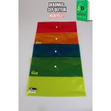 Mikro x Dekomus Rainbow Sort Collection 5 Adet Çıtçıt Dosya "dekomus Cep Defteri Hediyeli" - 102-Beyaz