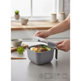 Mikrodalga Noodle Bardak, Saplı Kilitli Kapaklı Sızdırmaz Microdalga Saklama Kabı 1,3l 15X15X10CM