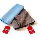 Mikrofiber Araba Kurulama ve Cam Bezi Seti | Araç ve Motor Kurulama Havlusu + Otomobil Motorsiklet Cam Bezi, Oto Temizlik Seti - 50X70 cm (2'li Set) - Standart - Çok Renkli