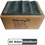 Mikrofiber Cam Bezi Genel Temizlik Bezi Mutfak Banyo Yüzey 60 Adet Antrasit 40X60CM