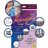 Mikrofiber Cam Bezi, Temizlik, Cam, Araba, Mutfak, Fiber Bez (40X50 Cm) - 1 Adet
