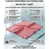 Mikrofiber Cam Temizlik Bezi 50*70 cm 1 Adet - 50 x 70 cm - Mavi
