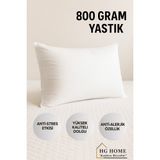 Mikrofiber Dolgulu Uyku Yastığı 50X70 cm – 800 gr Dolgun Yumuşak Konforlu Yastık - 50 × 70 cm - Beyaz