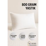 Mikrofiber Dolgulu Uyku Yastığı 50x70 Cm 800 Gr Dolgun Yumuşak Konforlu Yastık Beyaz