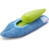 Mikrofiber El Mopu - Koltuk, Halı, Duvar ve Araç Içi Temizlik Aparatı, Çift Taraflı Ultrafiber Bez, Islak ve Kuru Kullanım, Ergonomik Sap, Tekrar Kullanılabilir Bez