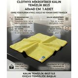 Mikrofiber Kalın Temizlik Bezi 40*40 cm 1 Adet - 40 x 40 cm - Sarı