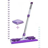 Mikrofiber Mop Seti, Kıskaçlı Mandallı, Yüzey ve Fayans Temizliği, Yedek Bezli - Pembe - Seçenek 1