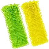 Mikrofiber Mop Yedeği, 2 Adet (50 Cm) Asorti Renk, Süper Emici, Süper Yumuşak, Güçlü Temizlik Bezi, Zemin, Parke, Fayans ve Laminat Yüzeyler Için