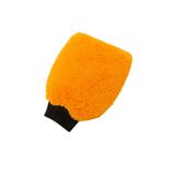 Mikrofiber Oto Araba Yıkama Kurulama Havlusu, El İçi Tutma Orta Boy Çift Katlı Araç Kurutma ve Torpido Silme Bezi (Turuncu)