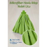 Mikrofiber Paspas Mop Yedek Ucu 1 Adet Kaliteli Mikrofiber Paspas Laminant Parke Seramik Fayans Mermer Temizlik Bezi Yeşil