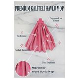 Mikrofiber Pembe Mop Paspas Yedek Ucu 1 Adet Kaliteli Mikrofiber Parke Mermer Seramik Fayans Paspas Laminant Temizlik