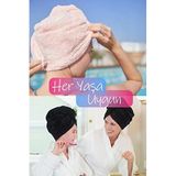 Mikrofiber Saç Havlusu Süper Emici Hızlı Kuruyan Türban Saç Havlusu Şapkası – Uzun Kıvırcık Kalın Saçlar İçin Duş Saç Kurutma Havlusu, Plaj Havuz Banyo Kullanım (Krem)